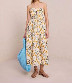 Style 1-1274864422-1498 A.L.C. Multicolor Size 4 Strapless Print Cocktail Dress on Queenly