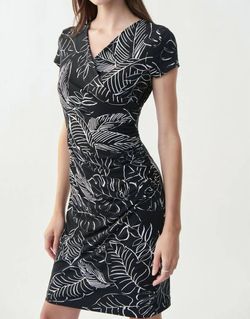 Style 1-1432255071-1498 Joseph Ribkoff Black Size 4 Spandex Pockets Polyester Cocktail Dress on Queenly