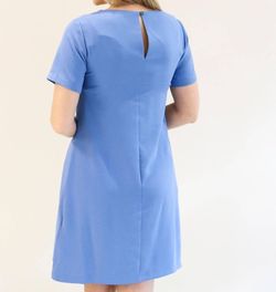 Style 1-1570023275-3471 MOLLY BRACKEN Blue Size 4 Casual Straight Mini Cocktail Dress on Queenly