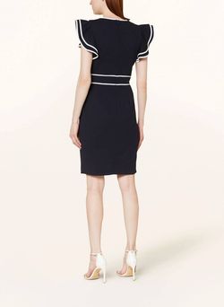 Style 1-1979300091-1498 Joseph Ribkoff Black Size 4 Polyester Sorority Rush Sorority Cocktail Dress on Queenly