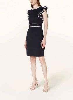 Style 1-1979300091-1498 Joseph Ribkoff Black Size 4 Polyester Sorority Rush Sorority Cocktail Dress on Queenly