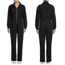 Style 1-2071719861-1498 STEVE MADDEN Black Size 4 Floor Length Jumpsuit Dress on Queenly