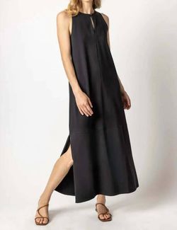 Style 1-2175184903-3471 Lilla P Black Size 4 Side Slit Straight Dress on Queenly