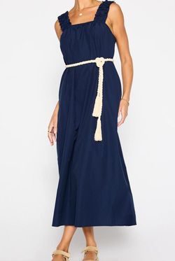 Style 1-2255568307-2696 Brochu Walker Blue Size 12 Belt Straight Tall Height Cocktail Dress on Queenly