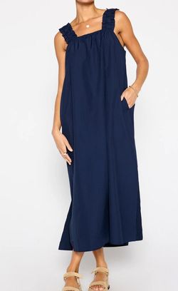 Style 1-2255568307-2696 Brochu Walker Blue Size 12 Navy Tall Height Pockets Cocktail Dress on Queenly