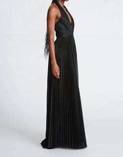 Style 1-2274207748-1901 HALSTON HERITAGE Black Tie Size 6 Pageant Jersey Shiny Straight Dress on Queenly