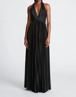 Style 1-2274207748-1901 HALSTON HERITAGE Black Size 6 Jersey Polyester Shiny Straight Dress on Queenly
