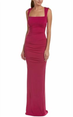 Style 1-256865495-1901 Nicole Miller Red Size 6 Polyester Black Tie Straight Dress on Queenly