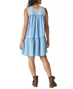 Style 1-2670791899-3014 LUCKY BRAND Blue Size 8 Mini Cocktail Dress on Queenly