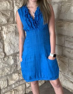 Style 1-2787070483-2892 Look Mode USA Royal Blue Size 12 Casual Mini Summer Cocktail Dress on Queenly