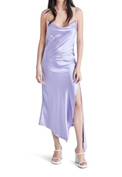 Style 1-2895479667-2901 STEVE MADDEN Purple Size 8 Polyester Side Slit Cocktail Dress on Queenly