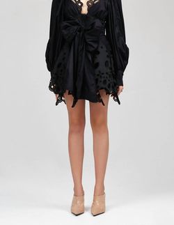 Style 1-3278549728-1901 ACLER Black Size 6 Sleeves Mini V Neck Cocktail Dress on Queenly