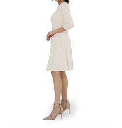 Style 1-3296550896-2901 leota White Size 8 Jersey Ivory Sorority Rush Sorority Cocktail Dress on Queenly