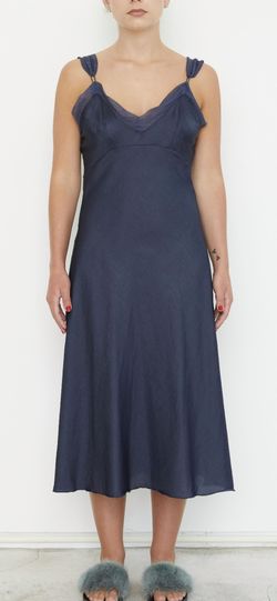 Style 1-3488399673-95 Brazeau Tricot Blue Size 0 Tall Height Silk Lace Free Shipping Cocktail Dress on Queenly