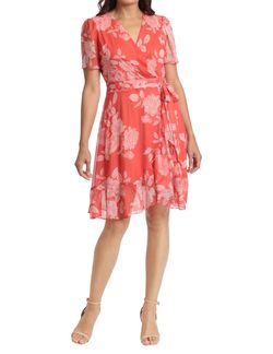 Style 1-3585156415-1901 LONDON TIMES Orange Size 6 Mini Sheer Belt Cocktail Dress on Queenly