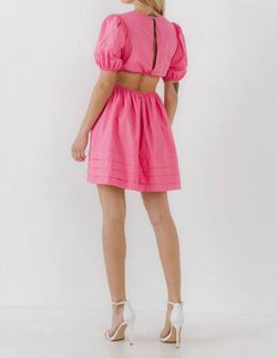 Style 1-3778122080-3011 English Factory Pink Size 8 Mini Summer Cocktail Dress on Queenly