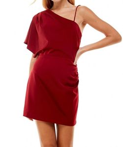 Style 1-3844581941-2791 TCEC Red Size 12 Homecoming Free Shipping One Shoulder Cocktail Dress on Queenly