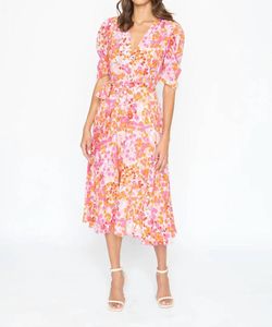 Style 1-386292791-3900 CABALLERO Pink Size 0 Party Print Belt Cocktail Dress on Queenly