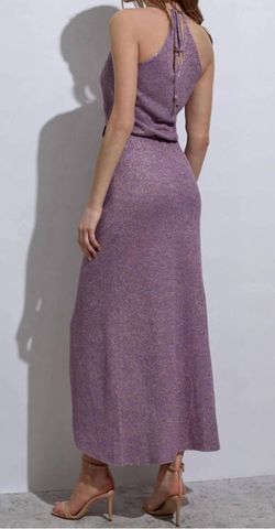 Style 1-3967182237-3236 KNITSS Purple Size 4 Free Shipping Floor Length Polyester Straight Dress on Queenly