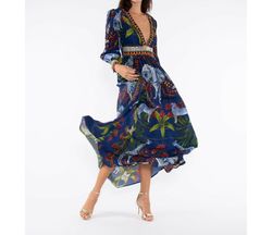 Style 1-509483161-2901 TAJ by SABRINA CRIPPA Blue Size 8 Free Shipping Navy Cocktail Dress on Queenly
