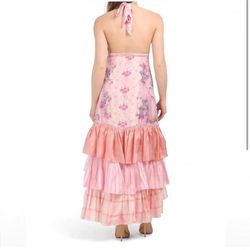 Style 1-552116219-1498 LoveShackFancy Pink Size 4 Sheer Pageant Straight Dress on Queenly