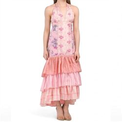 Style 1-552116219-1498 LoveShackFancy Pink Size 4 Sheer Straight Dress on Queenly