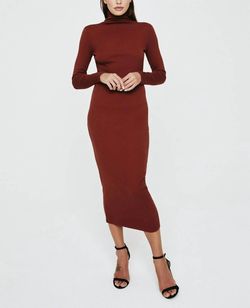 Style 1-630288691-2901 AG Jeans Orange Size 8 Sleeves Long Sleeve High Neck Cocktail Dress on Queenly