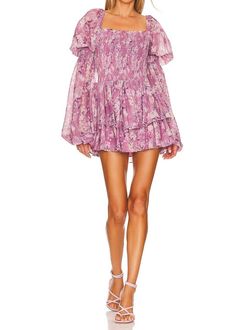 Style 1-791245261-2901 CAROLINE CONSTAS Pink Size 8 Sorority Rush Floral Tulle Cocktail Dress on Queenly