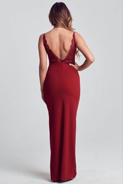 Style 1-1167816985-3236 Blue Blush Red Size 4 Free Shipping Tall Height Polyester Spandex Floor Length Side slit Dress on Queenly