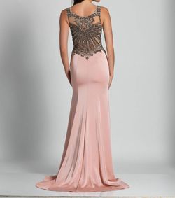Style 1-1195752415-1498 Dave and Johnny Pink Size 4 Floor Length Military Straight Dress on Queenly