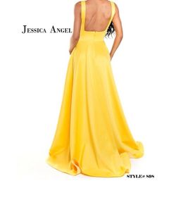 Style 1-2054034430-3236 JESSICA ANGEL Red Size 4 Backless Sheer Tall Height Free Shipping A-line Dress on Queenly