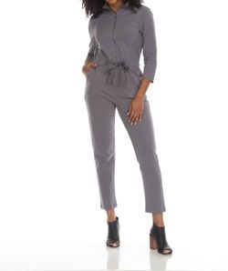 Style 1-2423493925-2696 Neon Buddha Gray Size 12 Long Sleeve Sleeves Jumpsuit Dress on Queenly