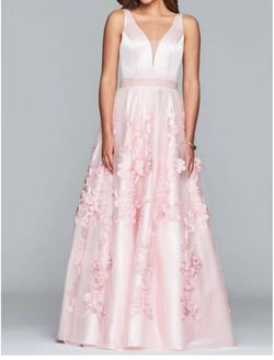 Style 1-2663386456-649 FAVIANA Pink Size 2 Military Tulle Floor Length A-line Dress on Queenly