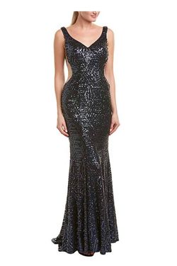 Style 1-2666062978-2168 Issue New York Blue Size 8 Sequined Navy Straight Dress on Queenly