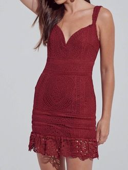 Style 1-2805920214-2901 Blue Blush Red Size 8 Burgundy Sorority Polyester Cocktail Dress on Queenly