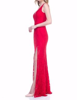 Style 1-2972278964-2901 Maniju Red Size 8 Spandex Polyester Floral Side slit Dress on Queenly
