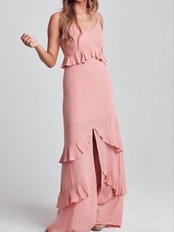 Style 1-3464729944-3236 Blue Blush Pink Size 4 Side slit Dress on Queenly