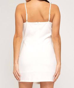 Style 1-4212464731-2696 SHE + SKY White Size 12 Polyester Free Shipping Bachelorette Cocktail Dress on Queenly