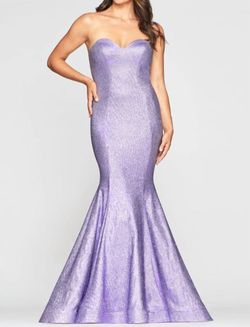 Style 1-447217705-238 FAVIANA Purple Size 12 Wedding Guest Floor Length Shiny Mermaid Dress on Queenly