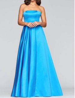 Style 1-460983266-5 FAVIANA Blue Size 0 1-460983266-5 Ball Gown Wedding Guest A-line Dress on Queenly