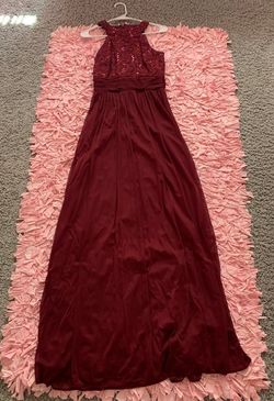 David's Bridal Red Size 0 Burgundy Straight Dress on Queenly
