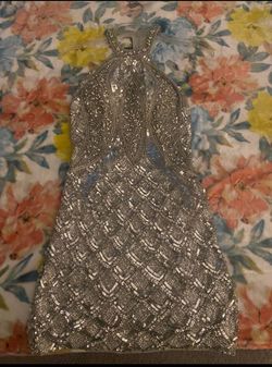 Style 52993 Sherri Hill Silver Size 0 Pageant 50 Off Mini Cocktail Dress on Queenly
