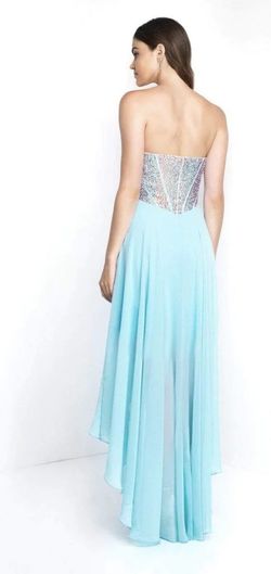 Style C1076 Blush Prom Blue Size 8 High Low Turquoise A-line Dress on Queenly