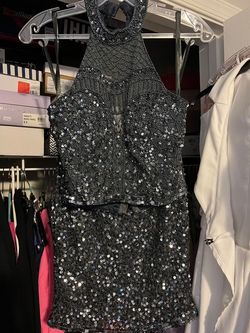 Primavera Black Size 0 Sequined Cocktail Dress on Queenly