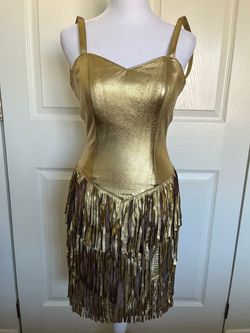 Julian K Gold Size 6 Mini Shiny Cocktail Dress on Queenly