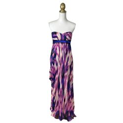 Style Begonia BCBGMAXAZRIA Purple Size 4 Floor Length Strapless Ball gown on Queenly