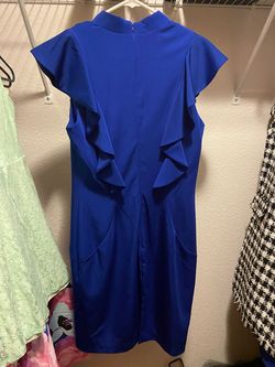 Mac Duggal Blue Size 10 Straight Dress on Queenly