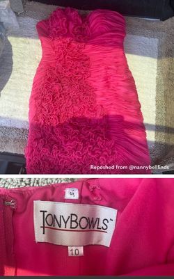 Tony Bowls Pink Size 10 Semi-formal Ruffles Sorority Rush Cocktail Dress on Queenly