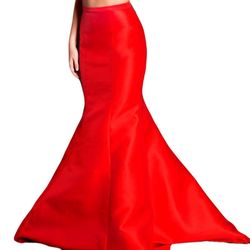 Style JVN59898 Jovani Red Size 8 Silk Bridesmaid Polyester Prom Mermaid Dress on Queenly