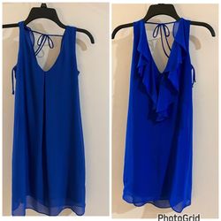 BCX Blue Size 0 Wedding Guest Swoop Cocktail Dress on Queenly